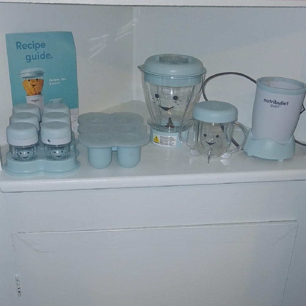Baby Blue Nutribullet Food Prep System Ised Good Condition